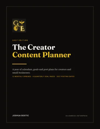 Cover of The 2027 Creator Content Planner